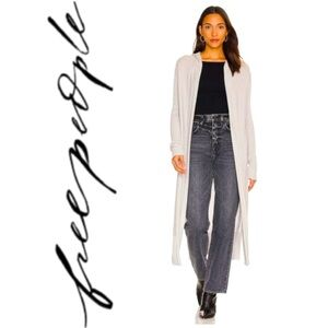 FREE PEOPLE Rowan Cardigan in Vapor Blue (Grey) Sz M NWT